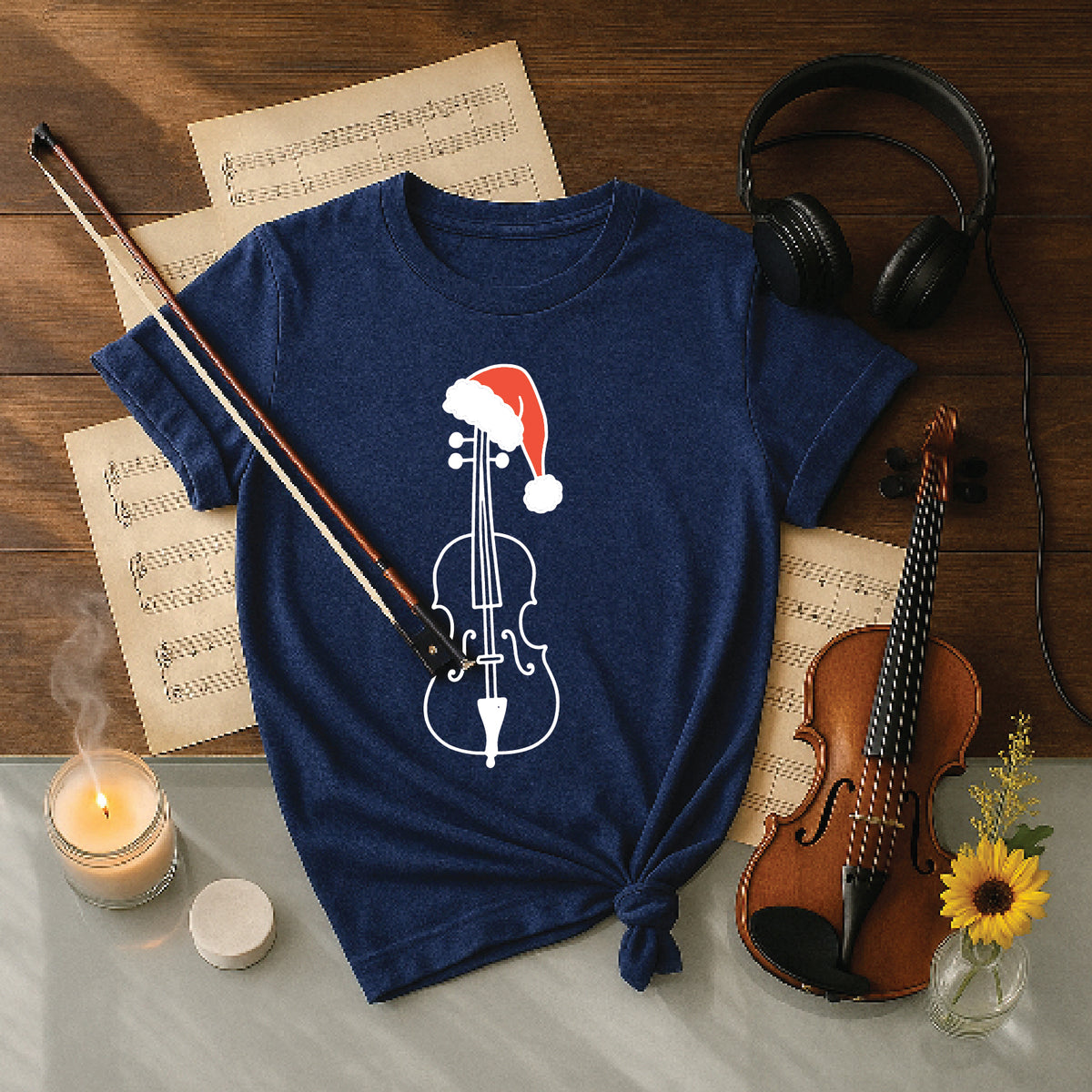 Cello Santa hat