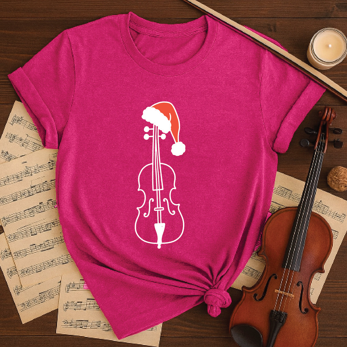 Spooky Skeleton Cello Halloween Tee