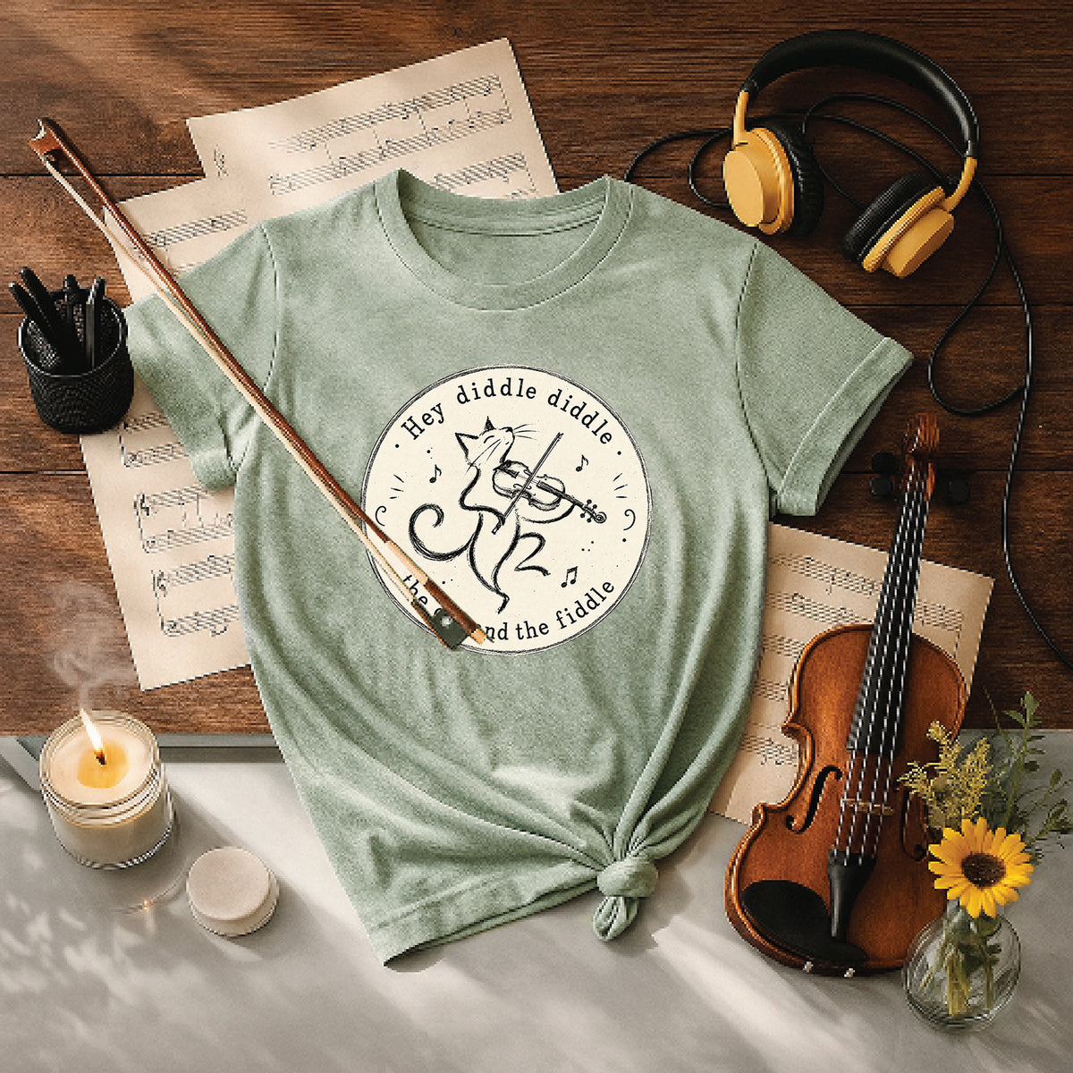 Hey diddle diddle the cat and the fiddle