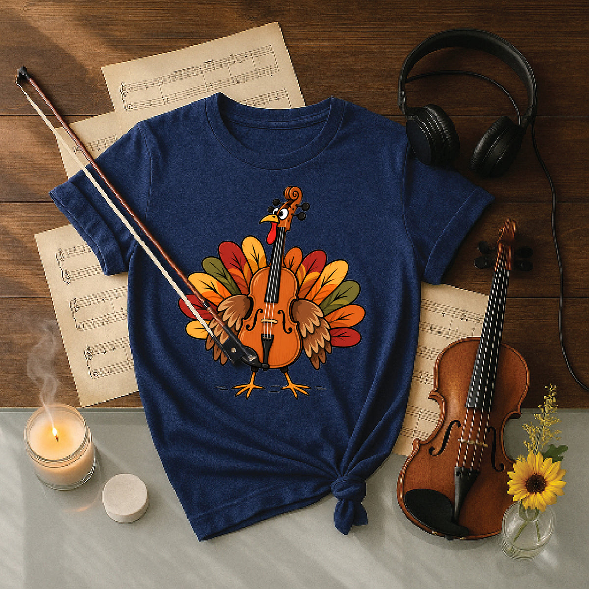 Cello Turkey Thanksgiving Shirt