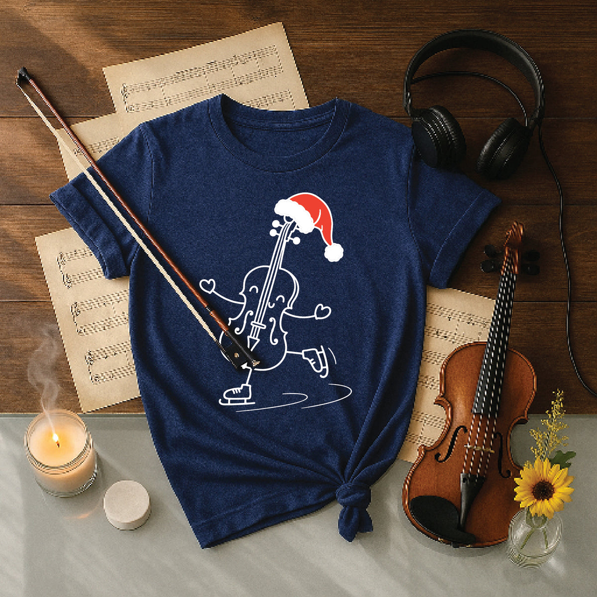 Skating Santa cello