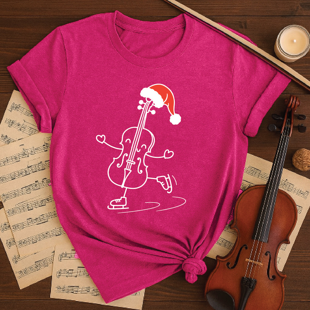 Skating Santa cello