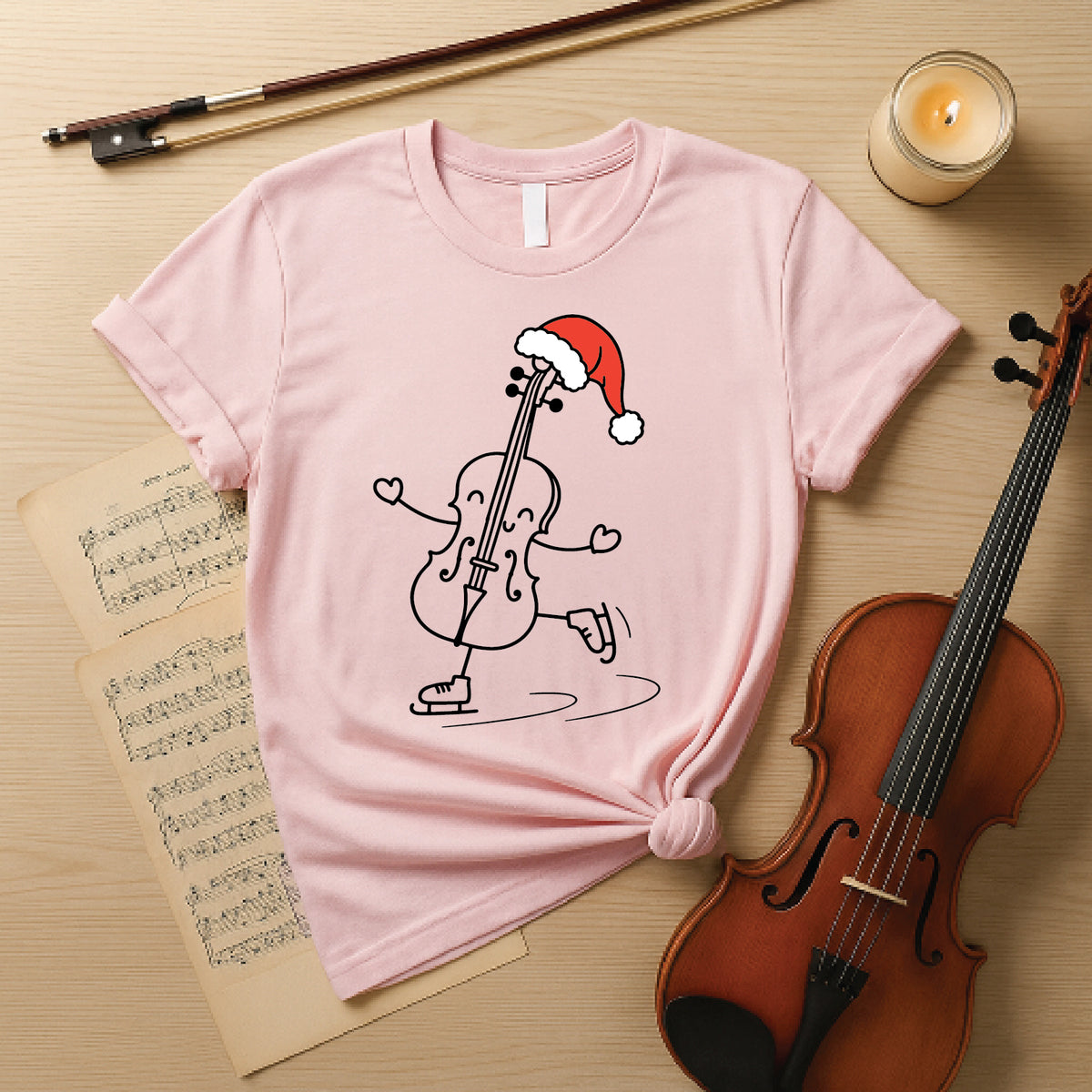 Skating Santa cello