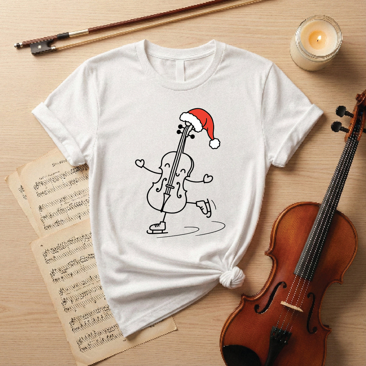 Skating Santa cello