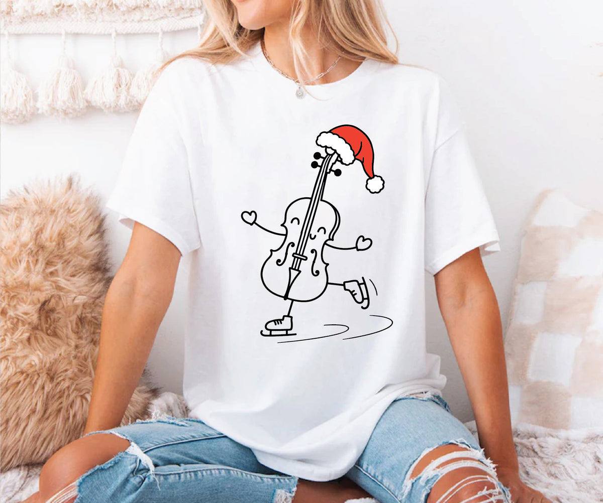 Skating Santa cello