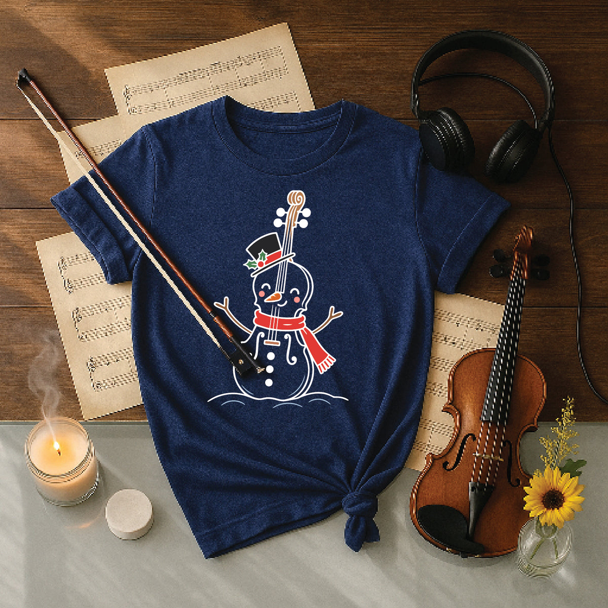 Cello in the snow