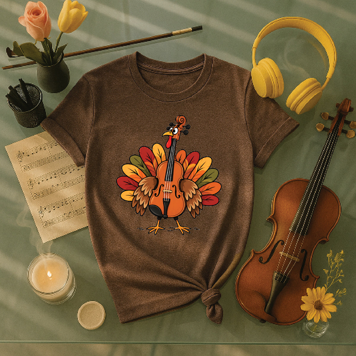 Cello Turkey Thanksgiving Shirt