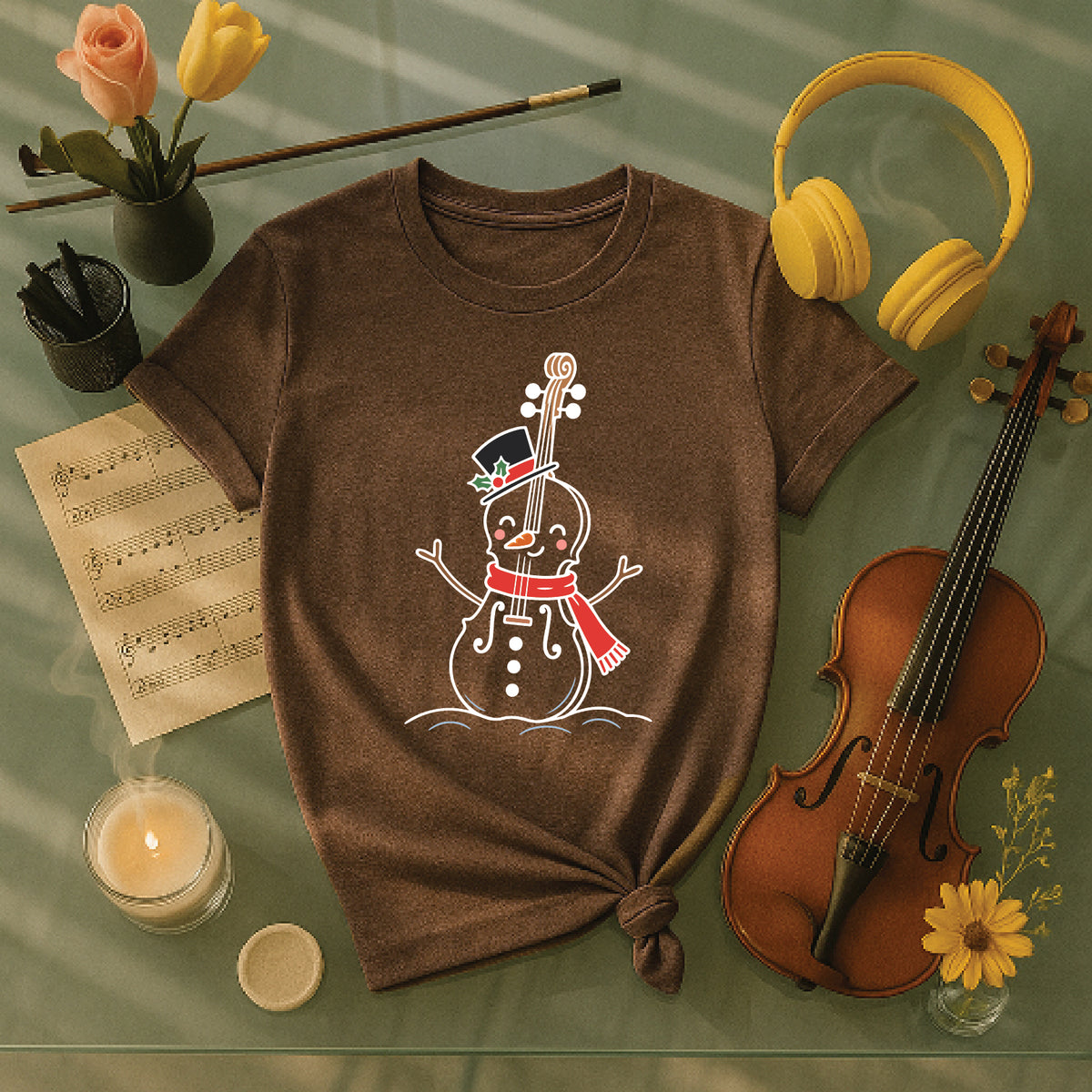 Cello in the snow
