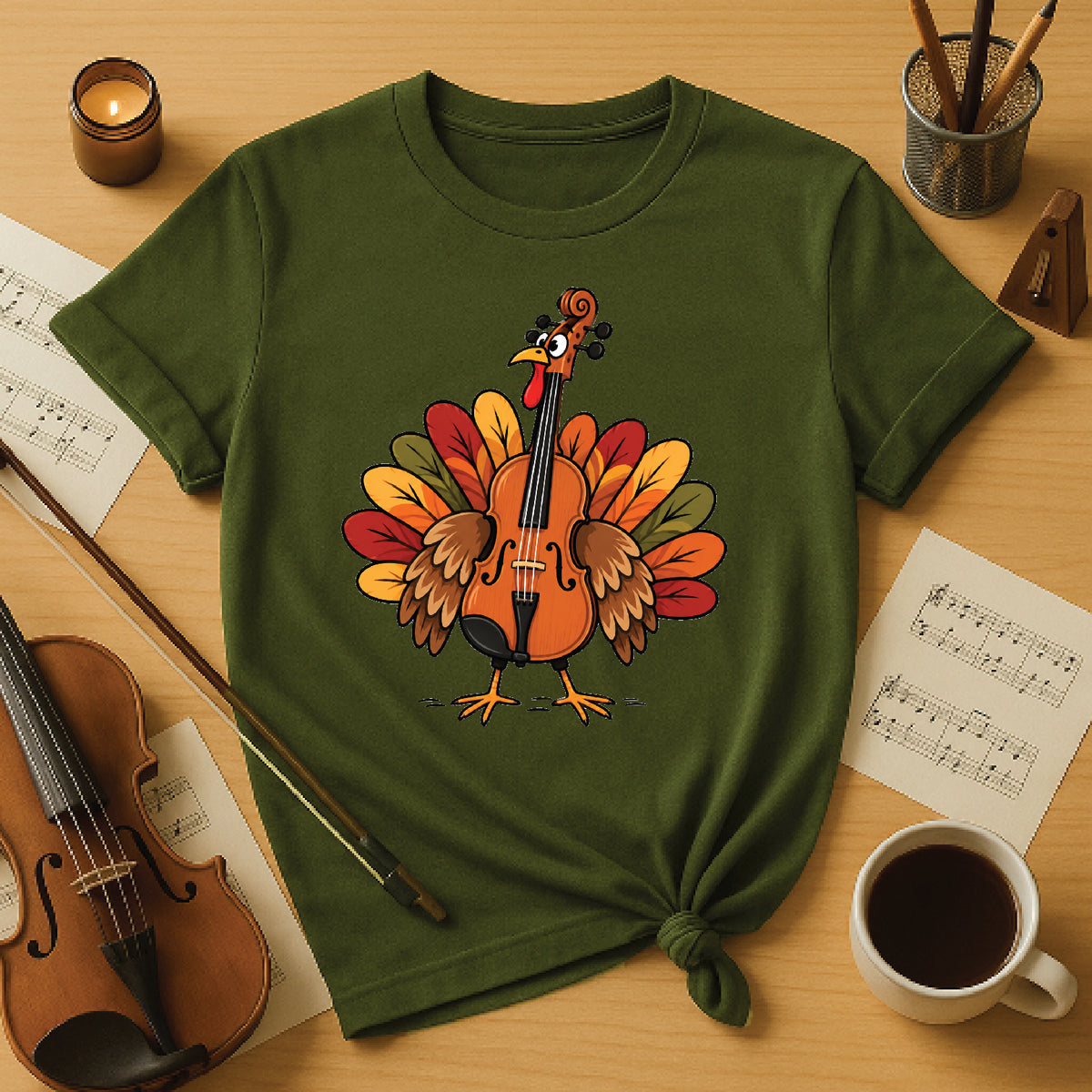 Cello Turkey Thanksgiving Shirt