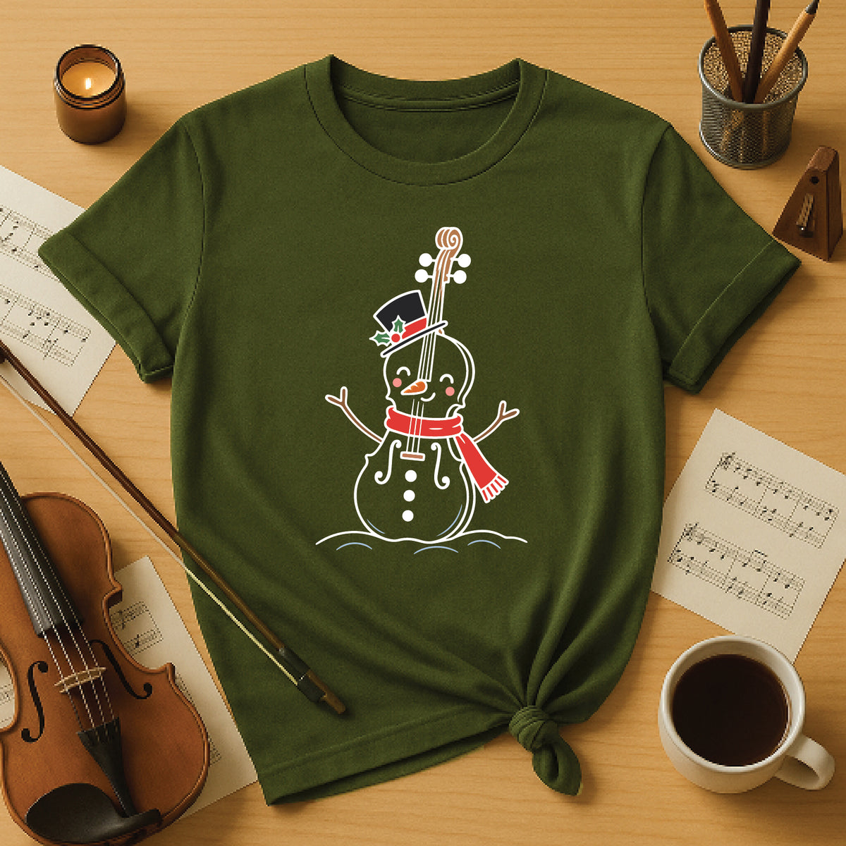 Cello in the snow