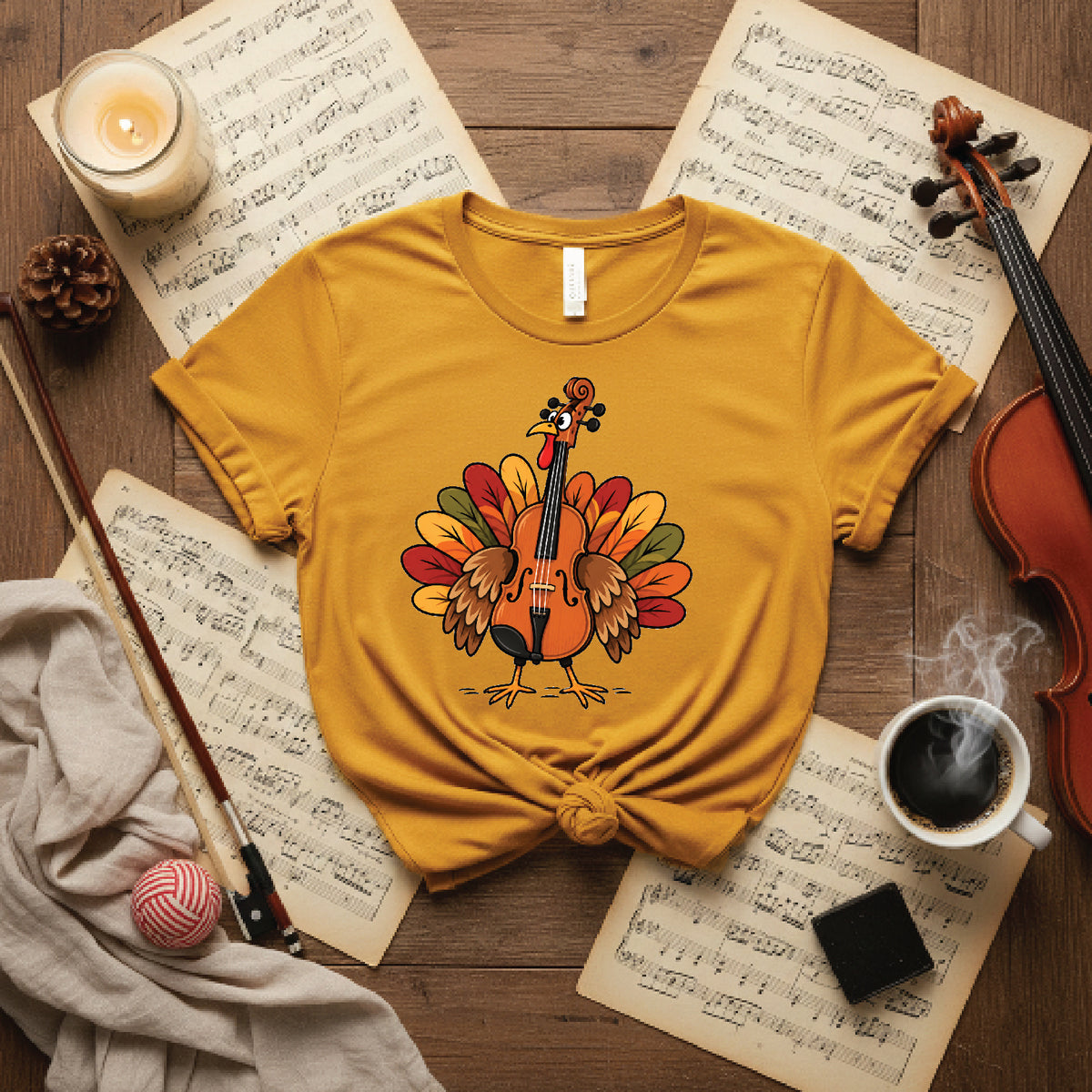 Cello Turkey Thanksgiving Shirt