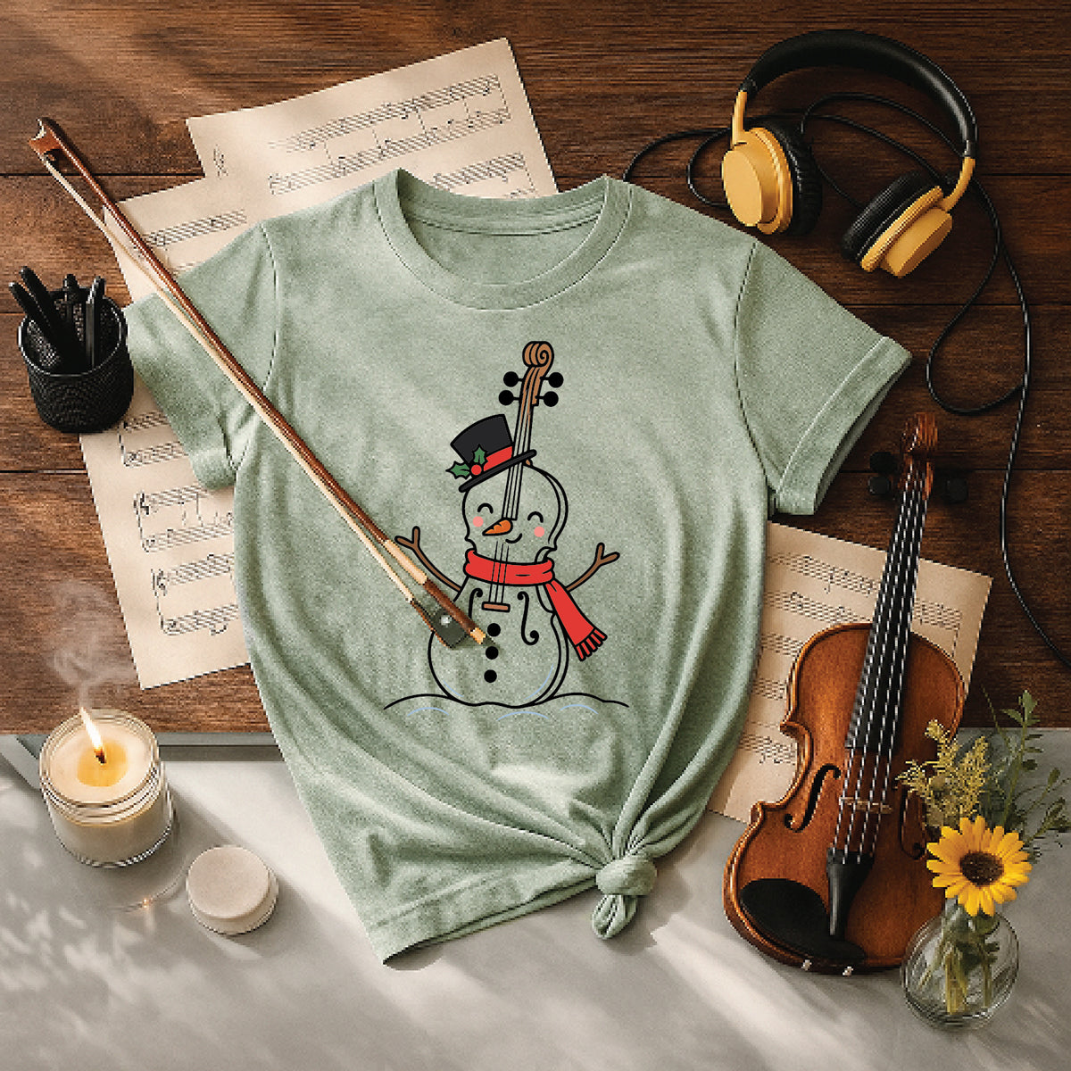Cello in the snow