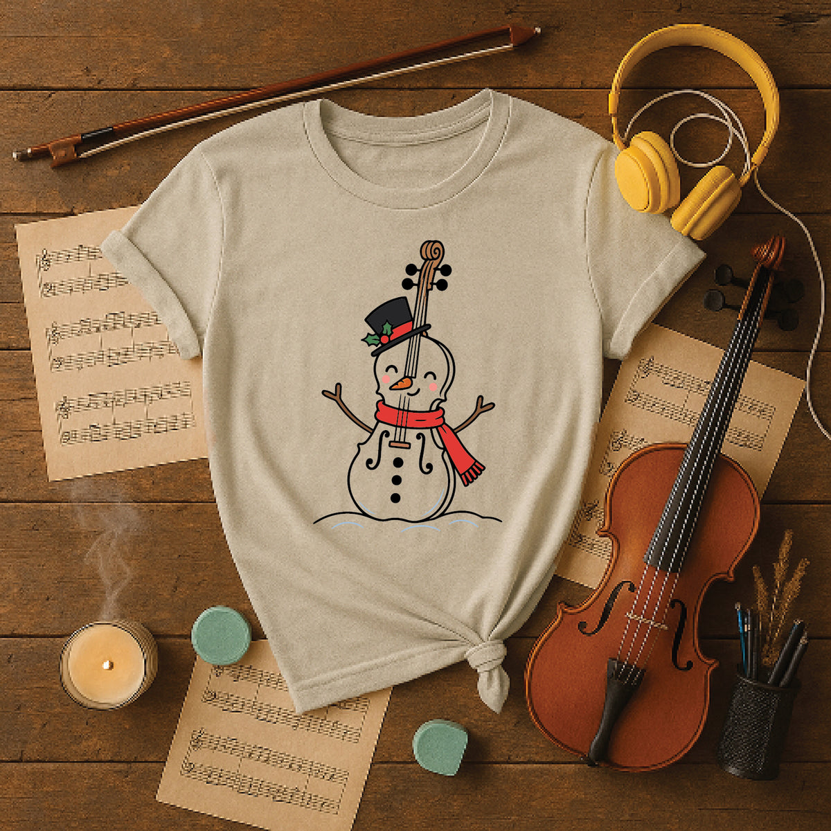 Cello in the snow