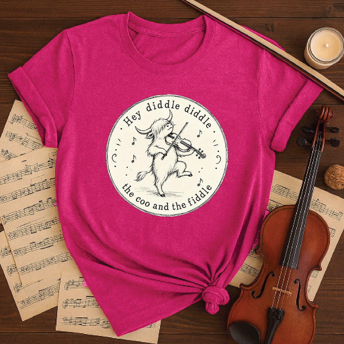 Hey diddle diddle the coo and the fiddle