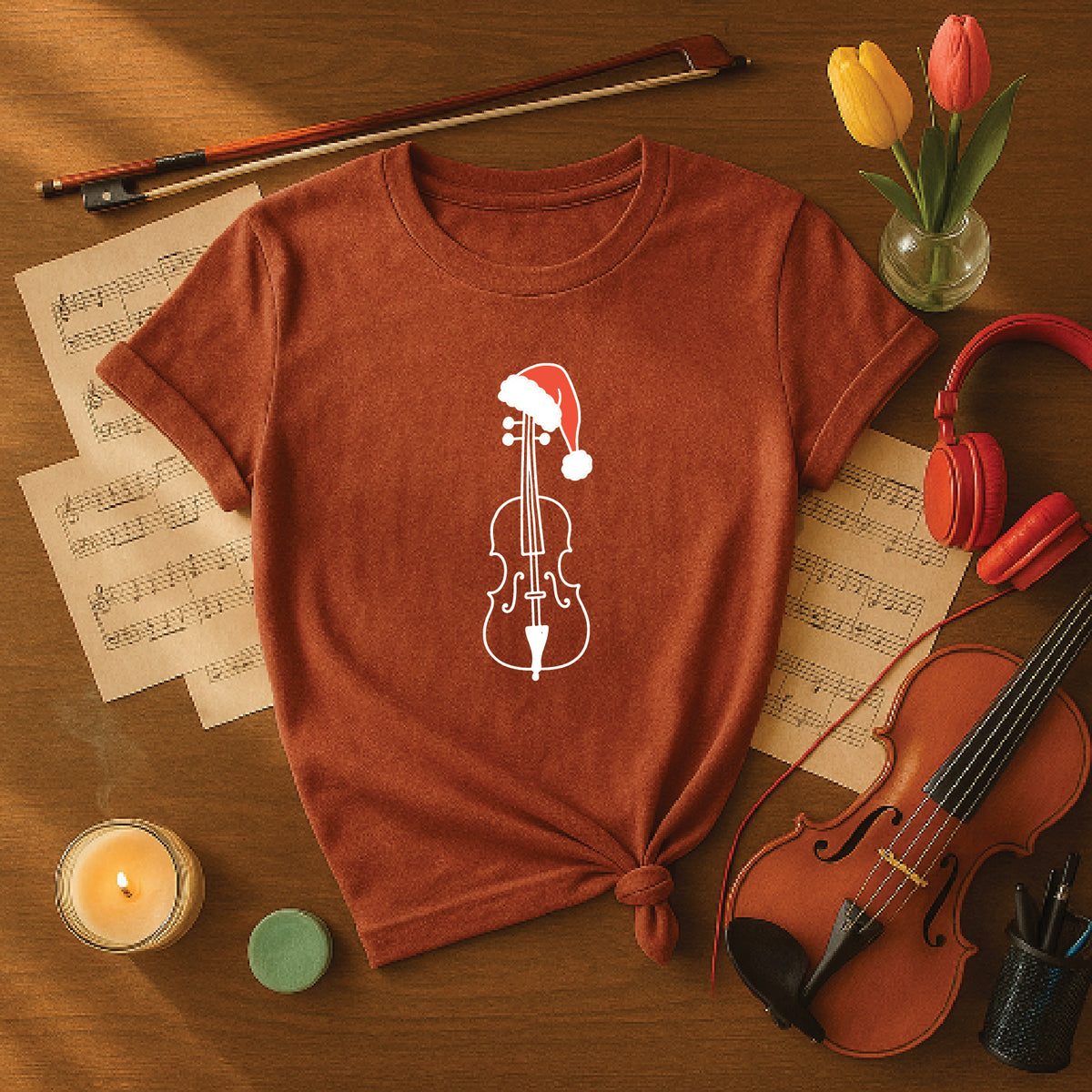 Cello Santa hat