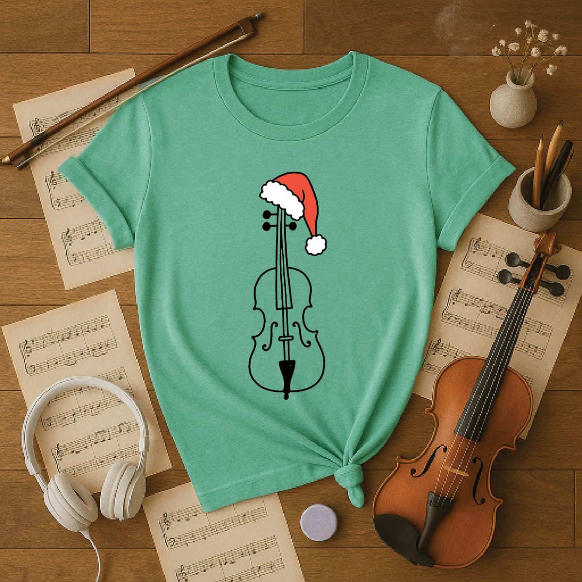 Cello Santa hat