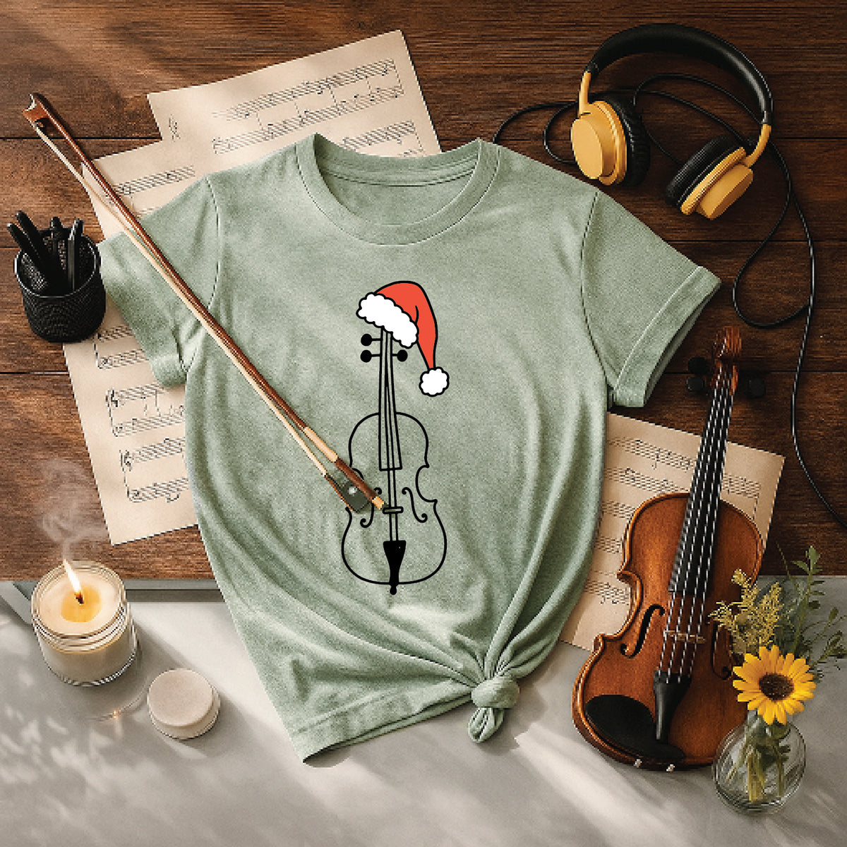 Cello Santa hat