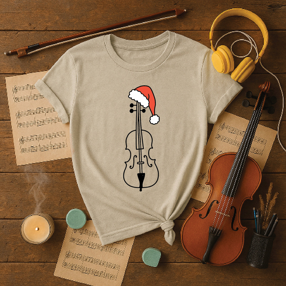 Cello Santa hat
