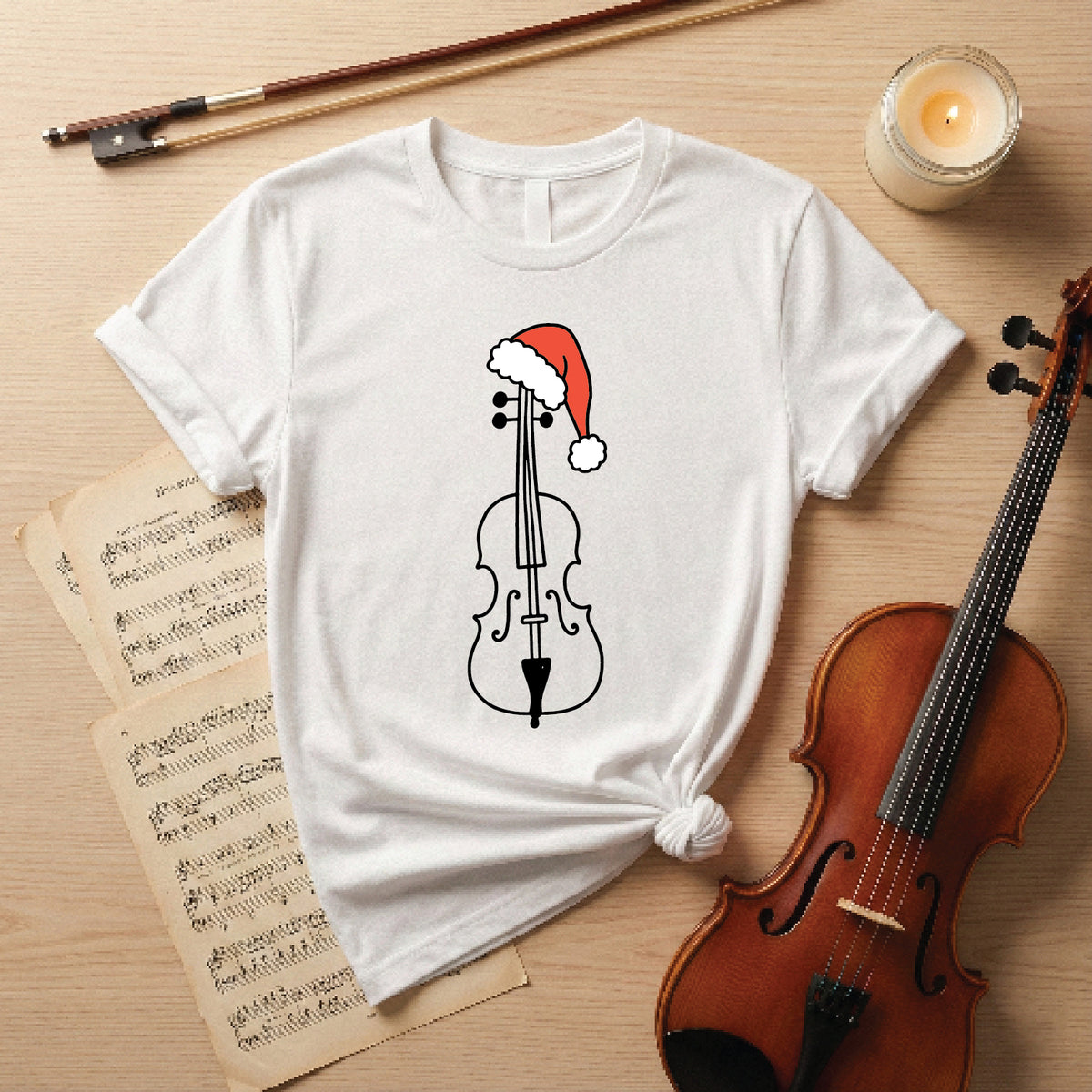 Cello Santa hat
