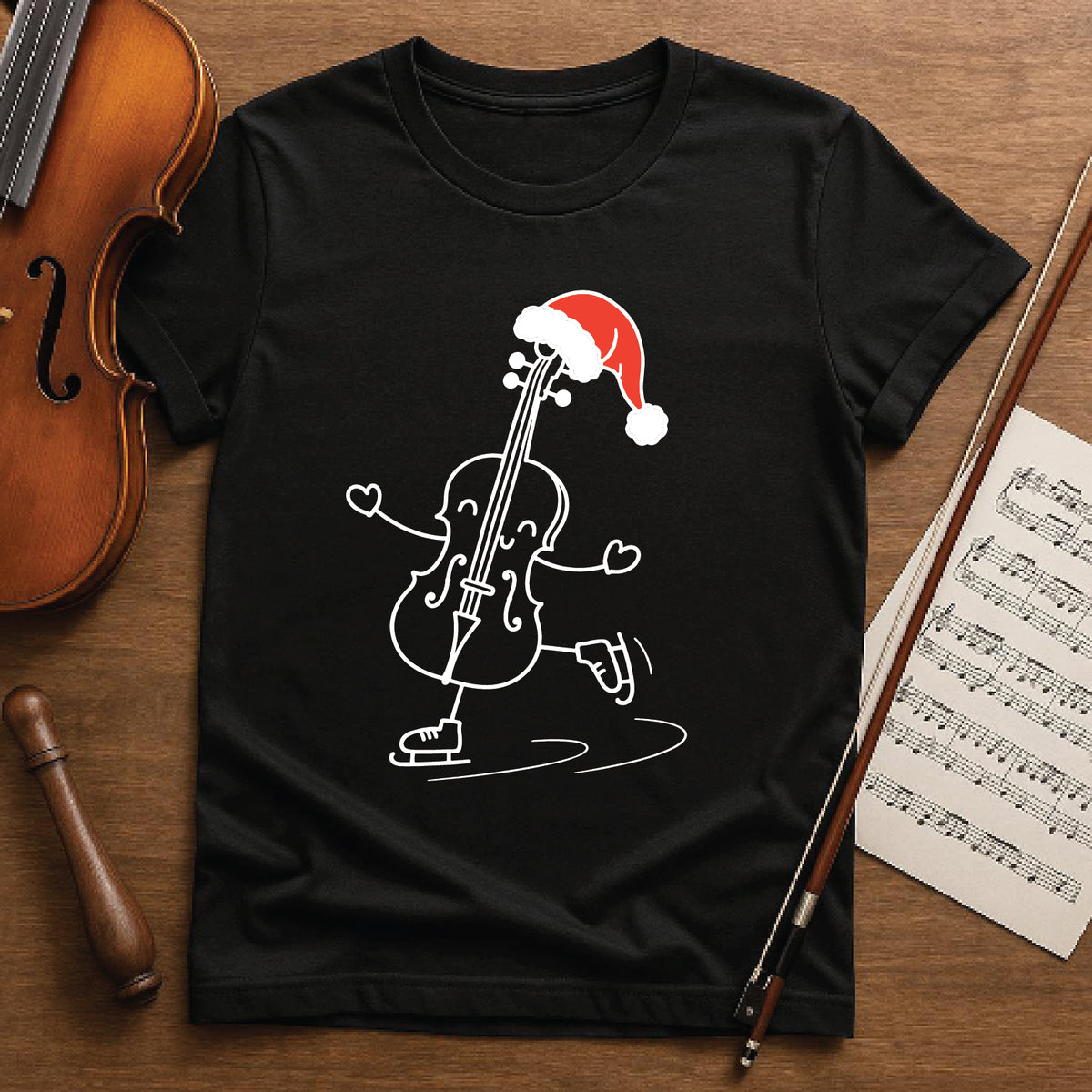 Skating Santa cello