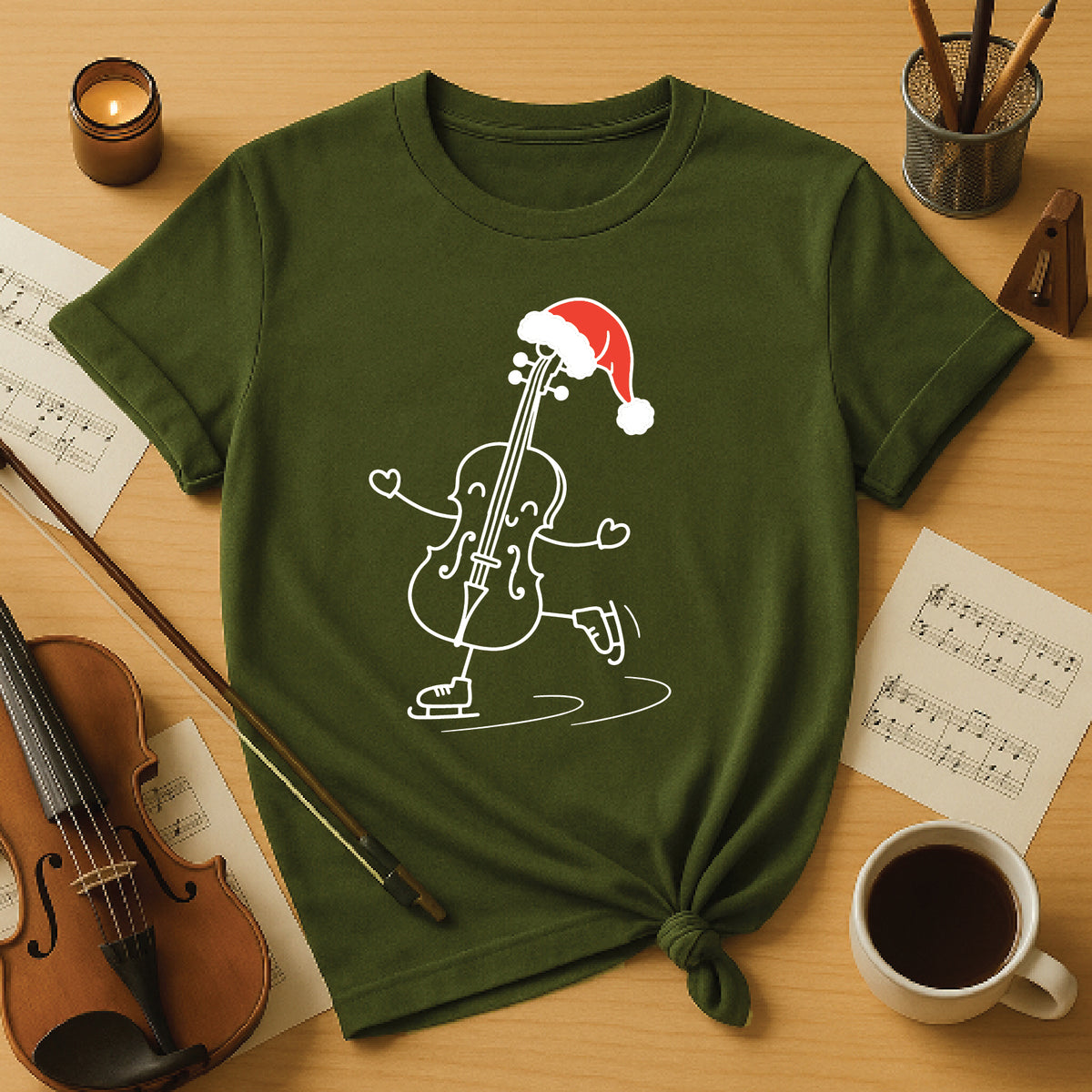 Skating Santa cello