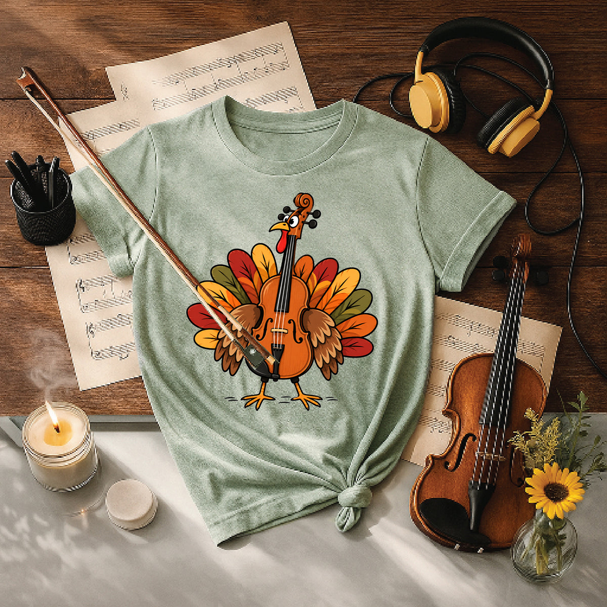 Cello Turkey Thanksgiving Shirt