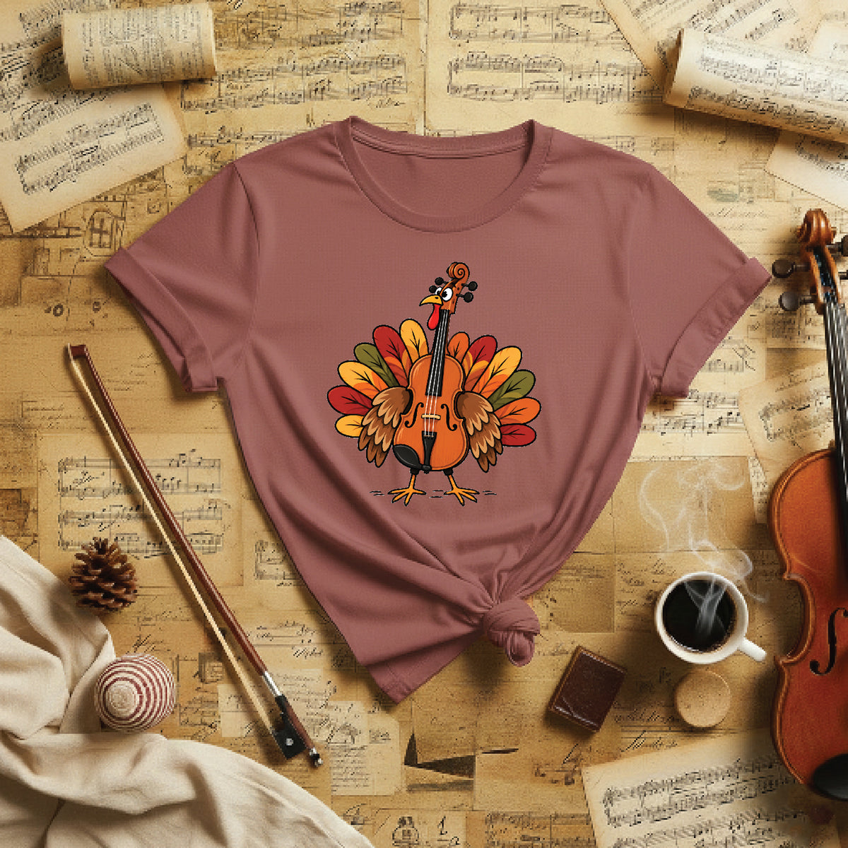 Cello Turkey Thanksgiving Shirt