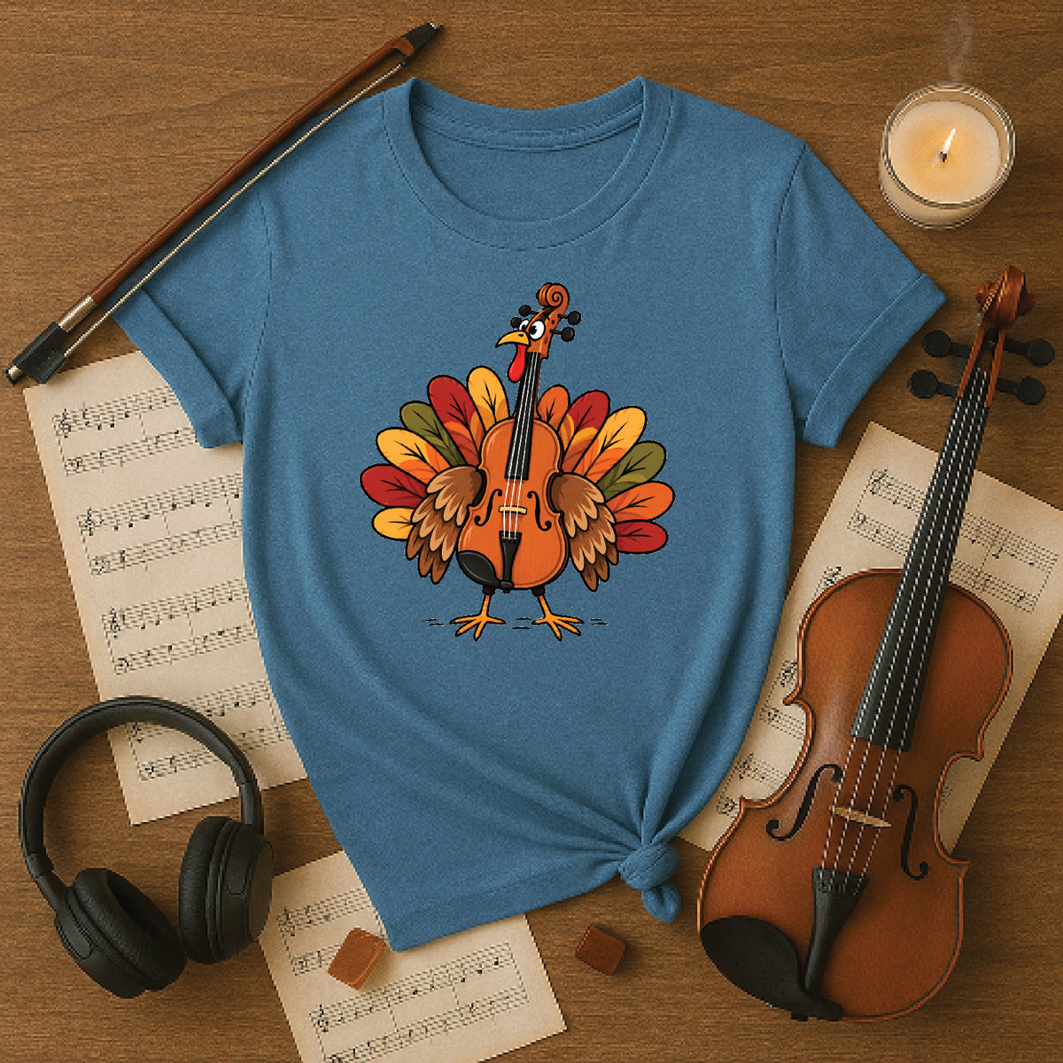 Cello Turkey Thanksgiving Shirt