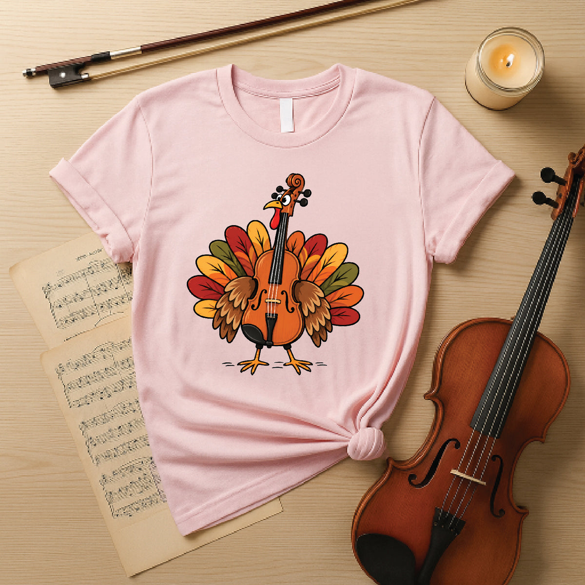 Cello Turkey Thanksgiving Shirt