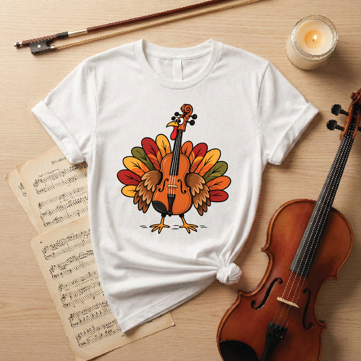 Cello Turkey Thanksgiving Shirt