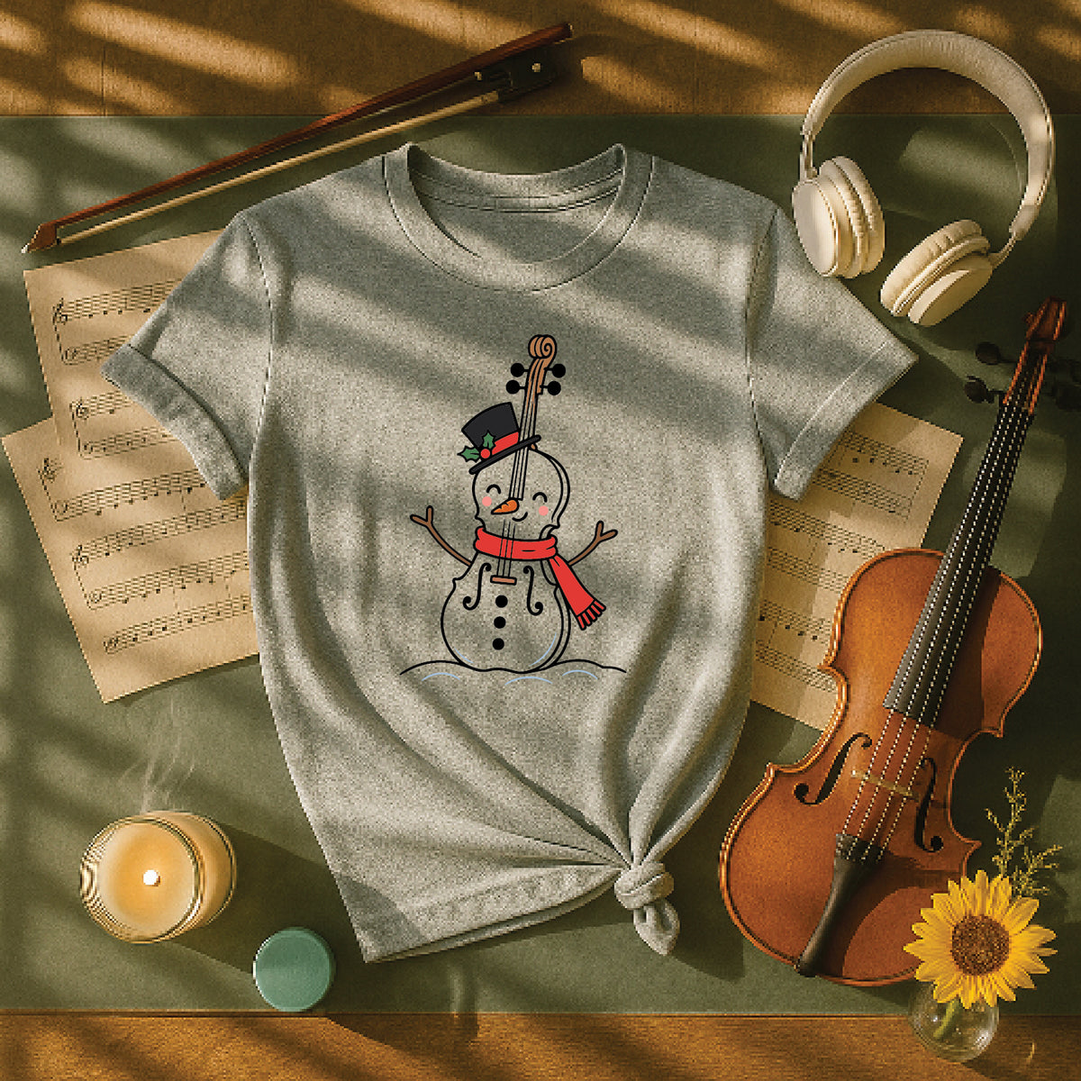 Cello in the snow