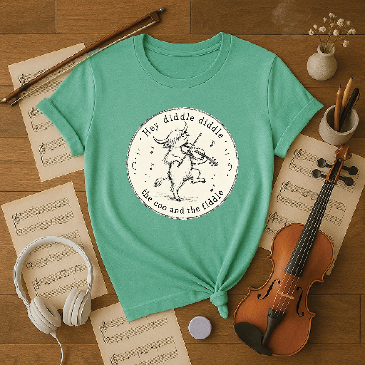 Hey diddle diddle the coo and the fiddle