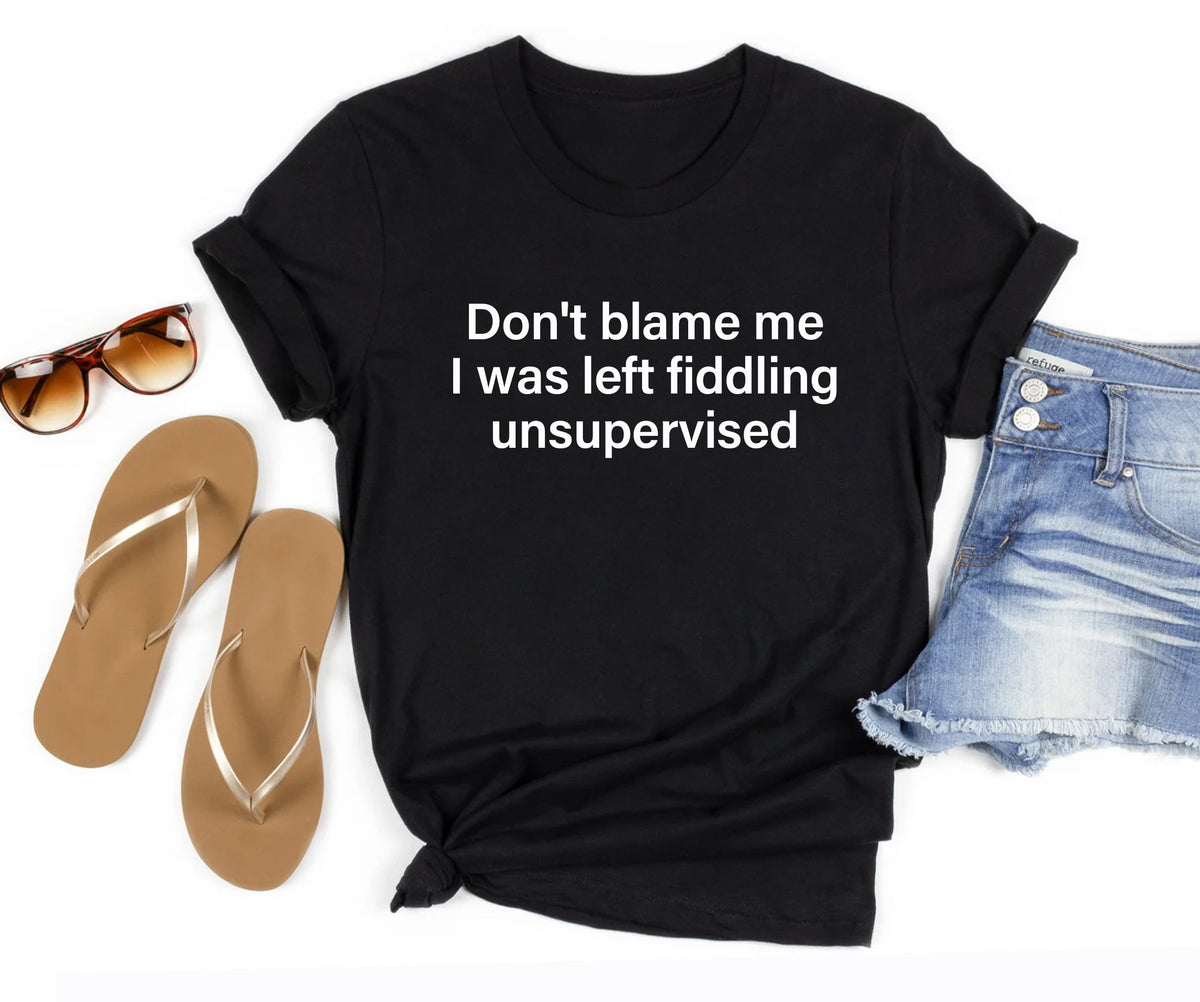 Do not blame me i was left fiddling
