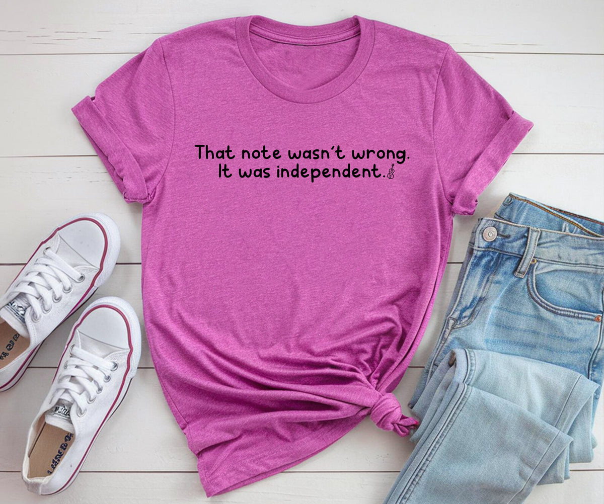 That note wasn't wrong it was independent